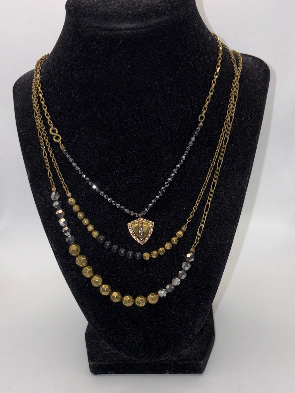 Silpada KR Gold & Black Layered Necklace